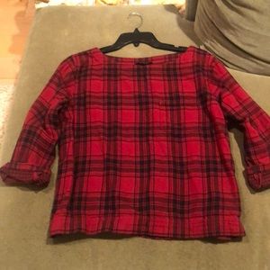 Madewell flannel top L